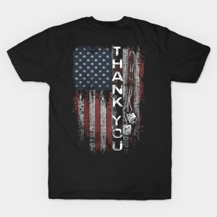 Thank You Veterans American Flag T-Shirt